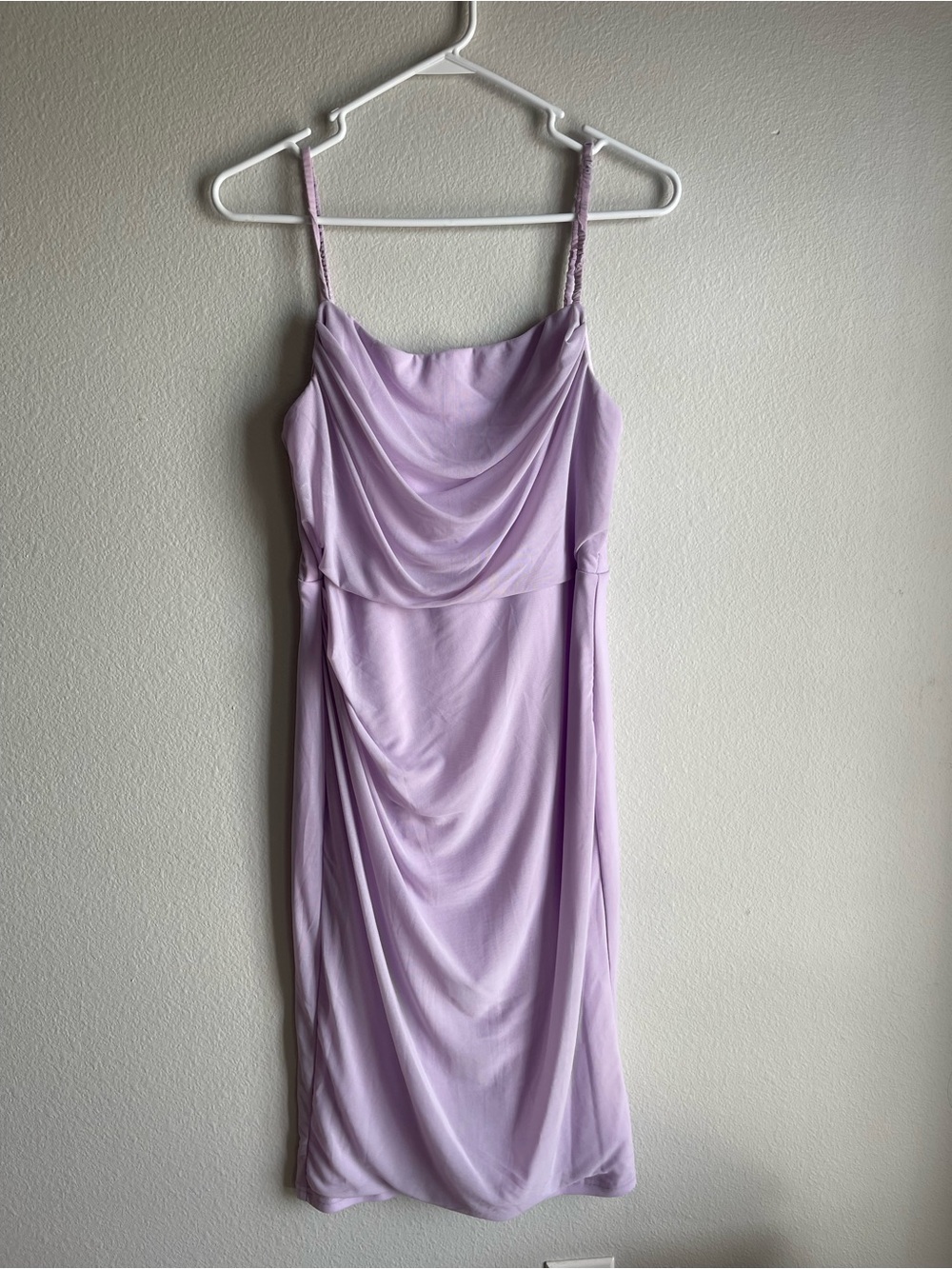 Lilac Draped Cowl Neck Slip Dress - Women